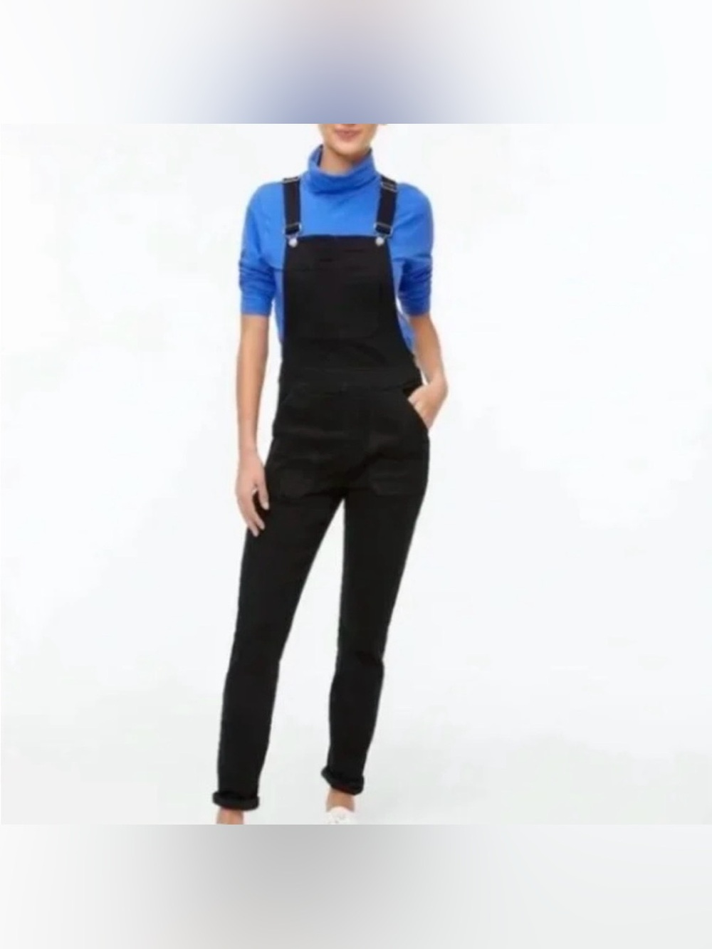 NWOT - J. Crew Black Women's Denim Overalls with side zip - XXXL